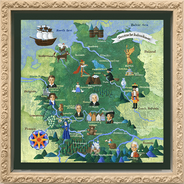 ドイツ地図【4号スクエアサイズ】(推奨額)