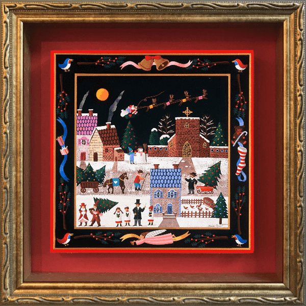 街のクリスマス【サムホールスクエアサイズ】(推奨額)